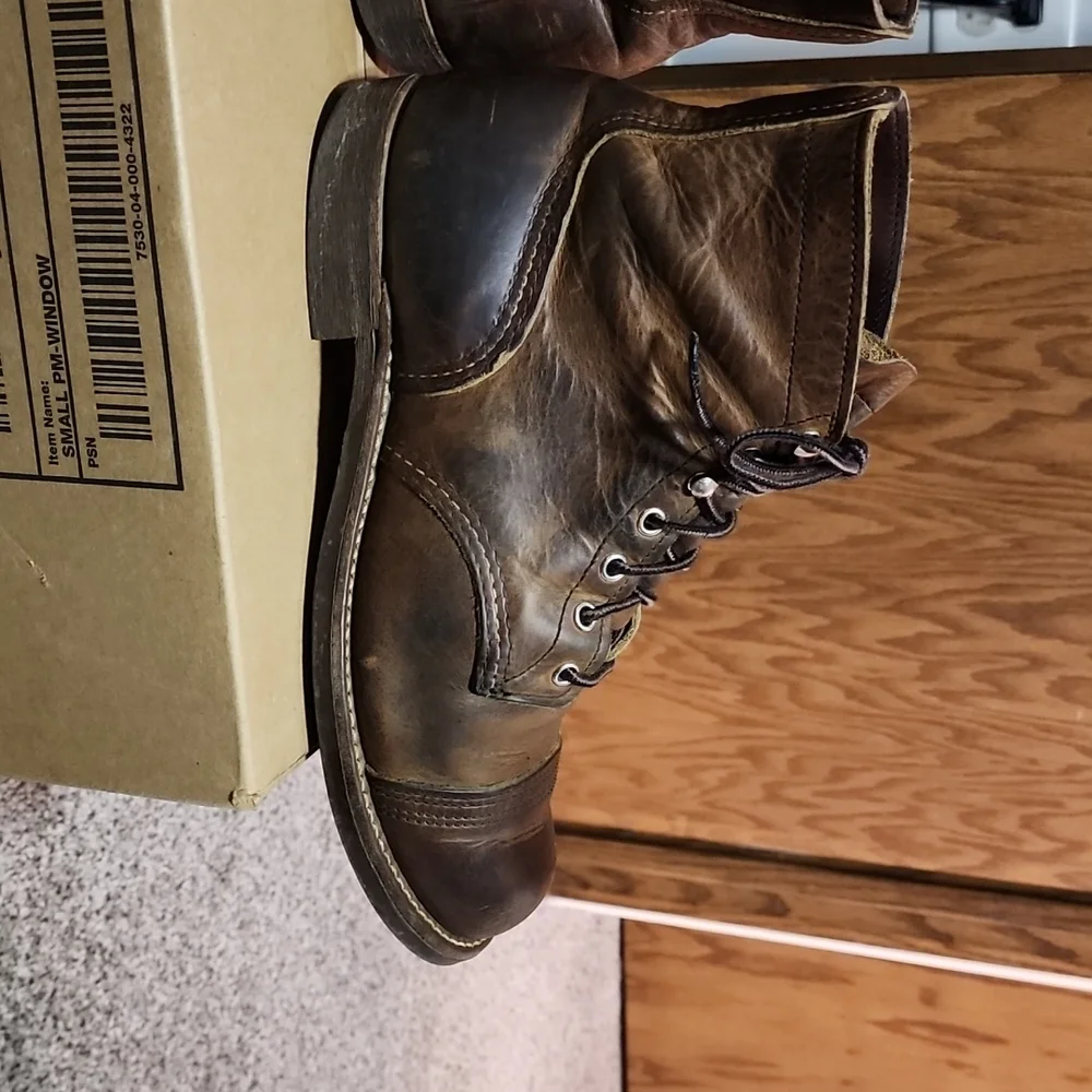 Red Wing Shoes Brown Leather Boots - Picture 2 of 14